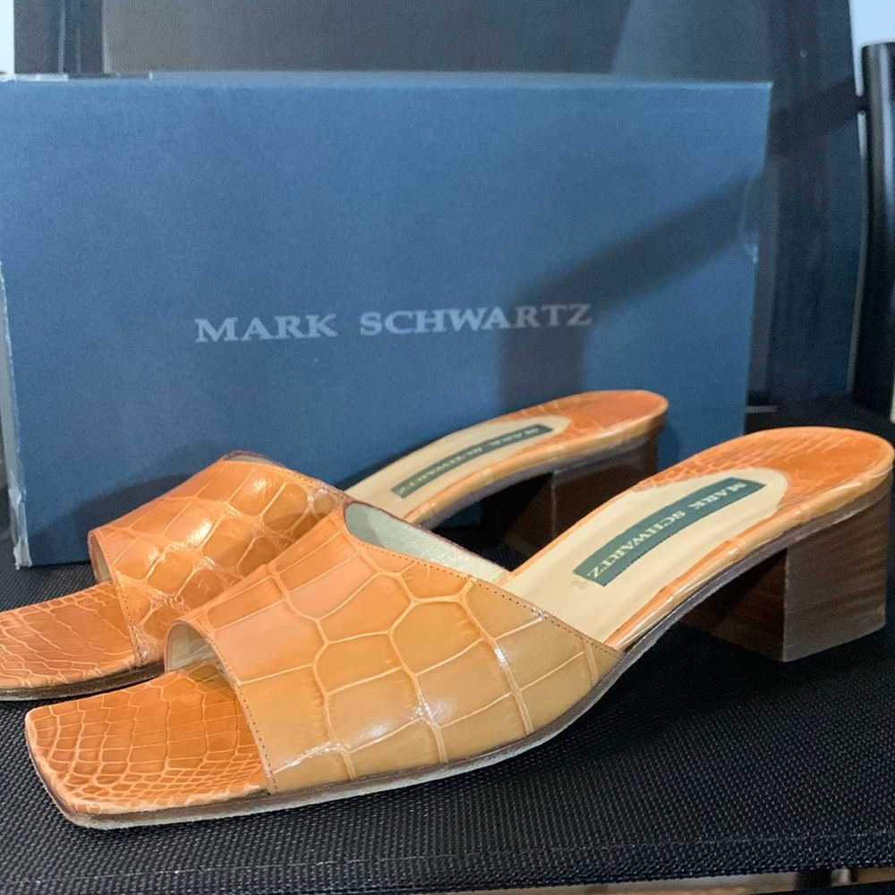 Vintage Mark Schwartz Orange Crocodile Slide